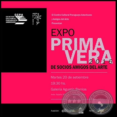 Expo PRIMAVERA 2016 - Obra de Gloria Pistilli - Martes 20 de setiembre de 2016